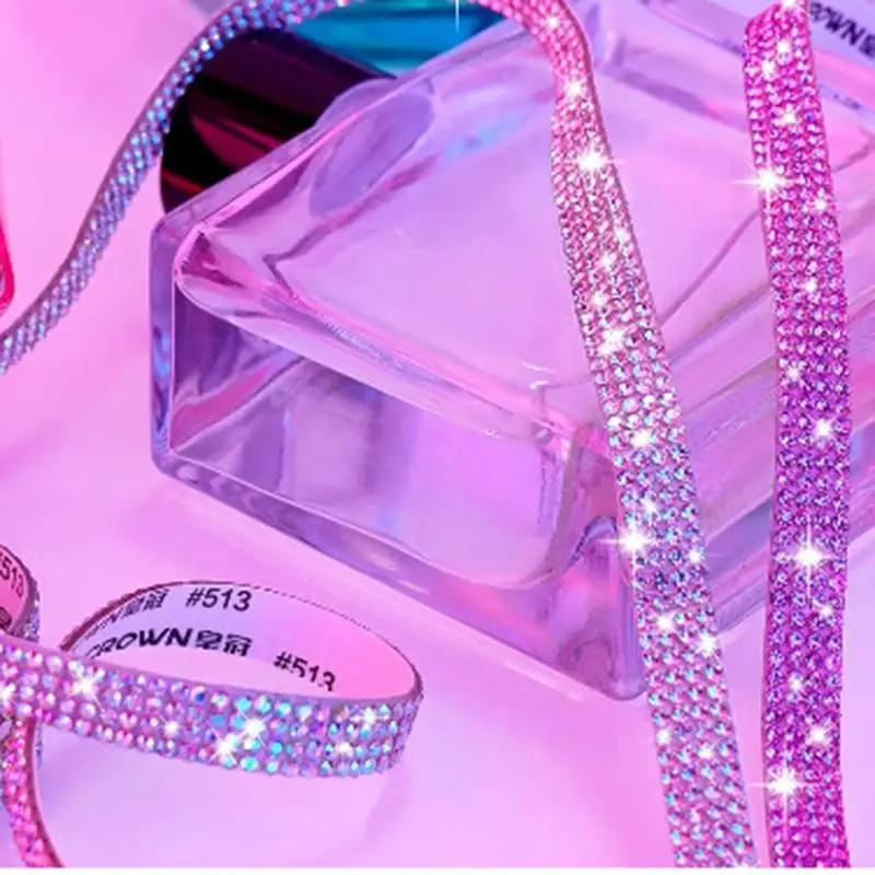 Self Adhesive Crystal Rhinestone Sticker Diamond Ribbon DIY Sticker Rhinestones Arts Crafts Car Phone Decoration