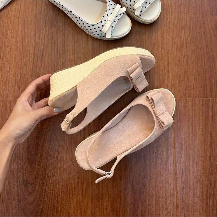 Pegged-toe Fish-mouth Shoes - Women s Shoes, High Heels, Thick Sole, Casual, Retro Style, Sandals 35