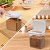 2Pcs Airtight Food Storage Container Set with Spoons 2L Cereal Dispenser Grain Tank Moisture-Proof Mold Proof Kitchen Sealed Jar