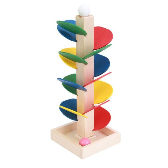 Wooden Tree Ball Run Track Game Kids Children Intelligence Educational Toy