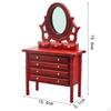 1/12 Dollhouse Miniature Dresser Decoration Accessories Mirror Table