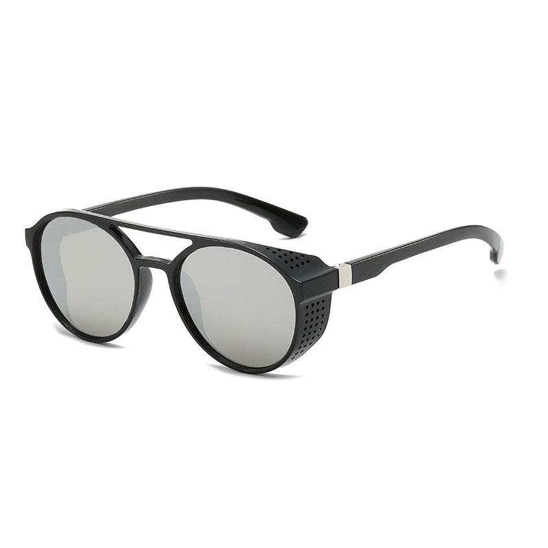Vintage Steampunk Sunglasses Men Women Fashion Designer Round Goggles Classic Black Driving Sun Glasses
