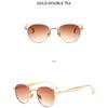 Women's sunglasses, men's and women's retro sunglasses, metal round frame sunglasses.