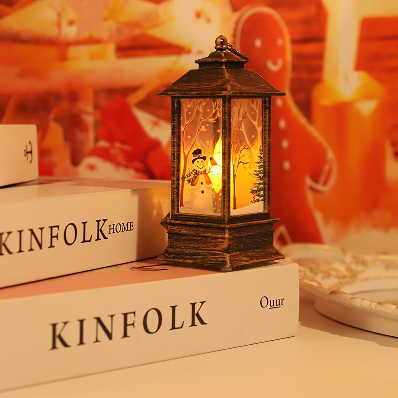 

Рождественский снеговик, ветровой фонарь: Декоративный ночник и настольное украшение