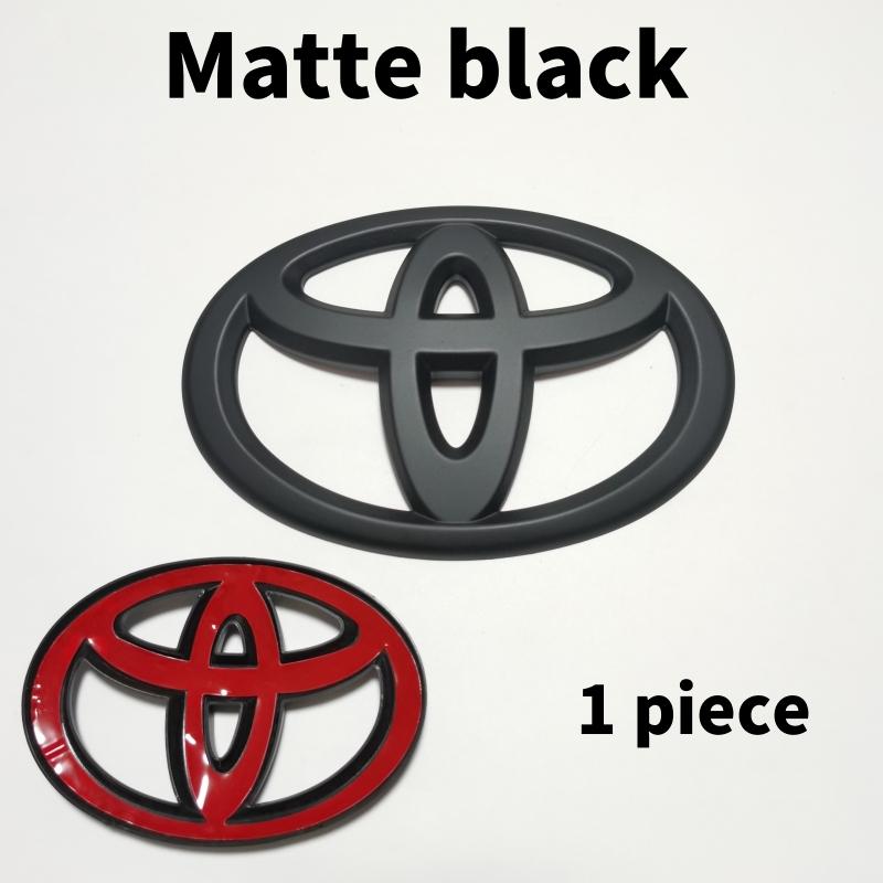 

3D Toyota Overlay Emblem Badge For Corolla Camry RAV4 Hilux Yaris Front Rear Bumper Hood Trunk Logo Accessories 10 X 7 CM матовий чорний колір