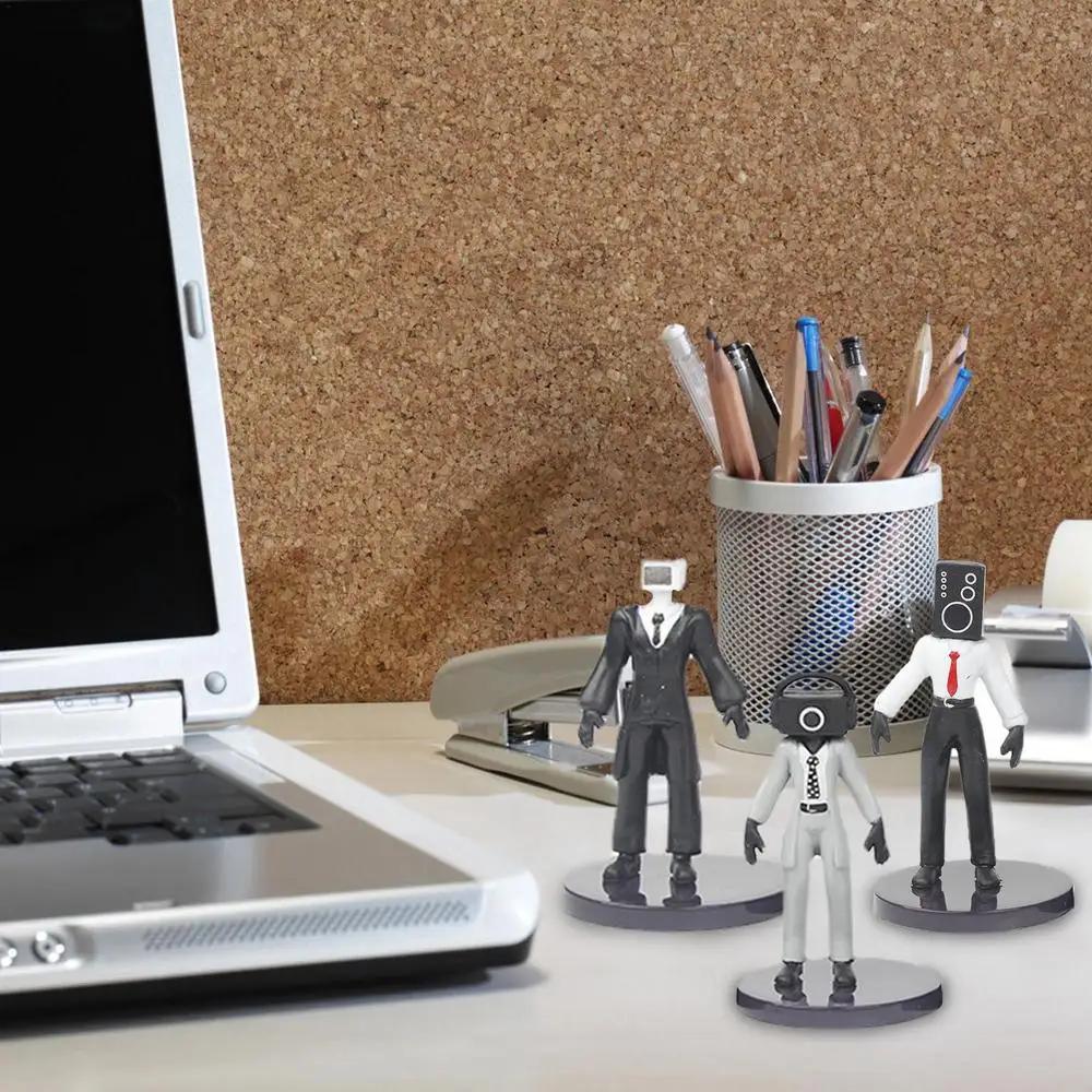 12PCS New Skibidi Toilet Game Toilet Man Monitor Man Audio Man Camera Man Figure Ornaments