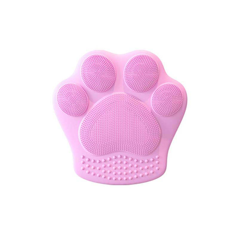 1Pcs Cat Paw Silicone Facial Cleansing Brush Soft Elastic Face Scrubber Deep Pore Exfoliating Makeup Brush Skin Care Beauty Tool