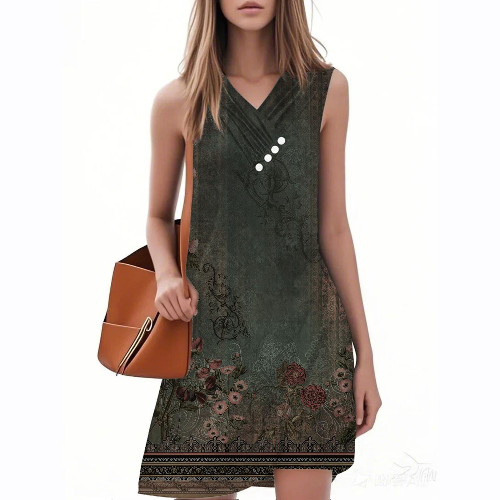 

Женский повседневный сарафан длиной до колена, модное удобное платье S