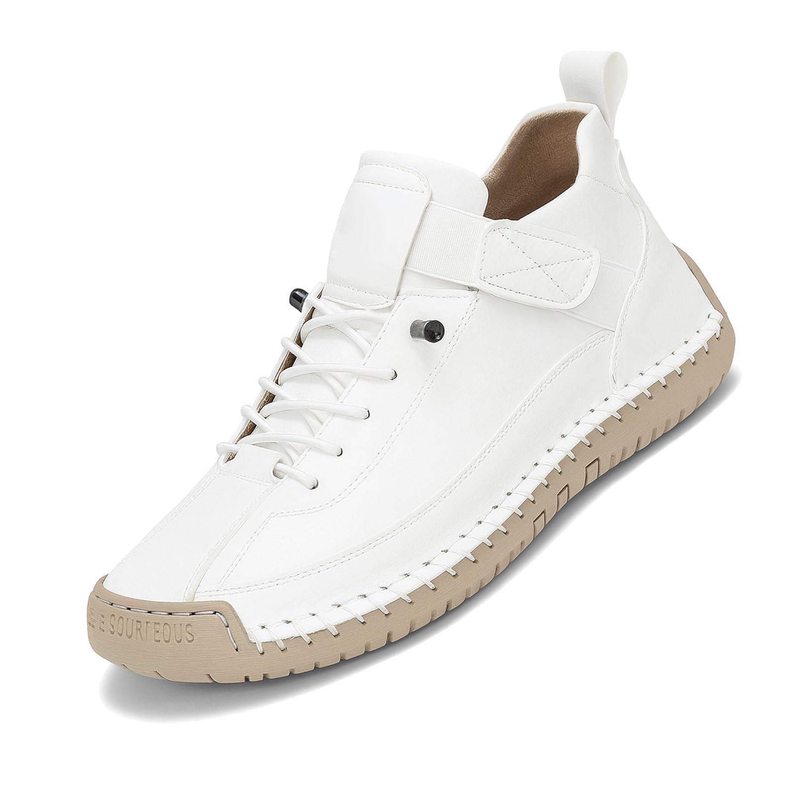 Women s And Men s Leather Shoes,  Outdoor Workwear,  Retro Stitching,  Mid High Cut,  Fashionable And Casual Men s Leather Shoes 37