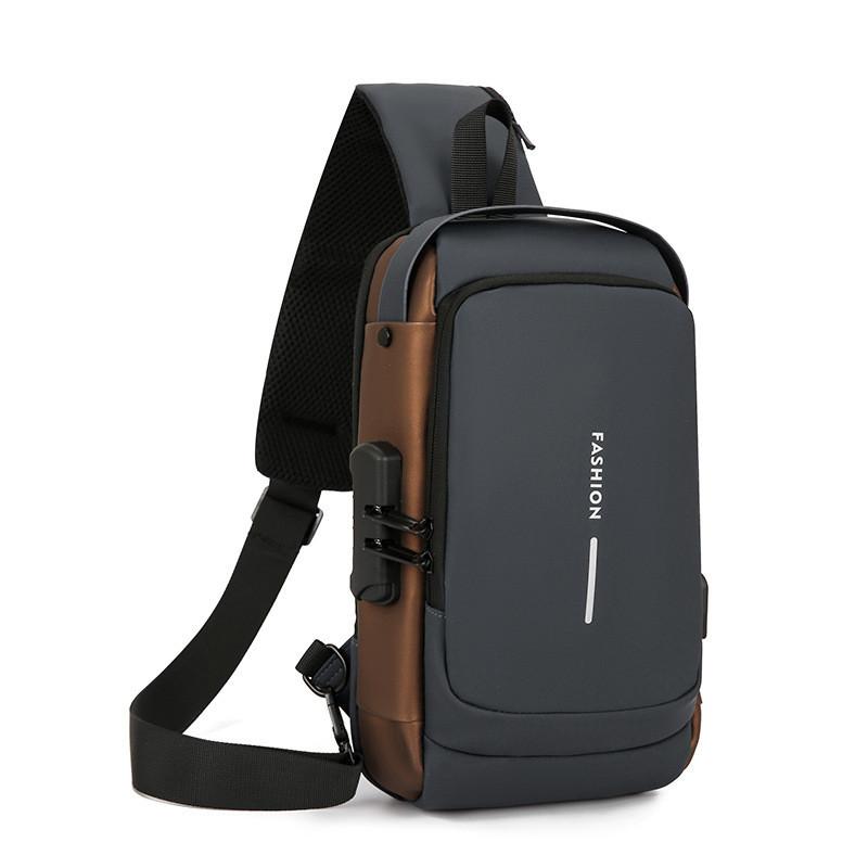 Herren Retro Motorrad Schultertasche Mit Reflektierendem Schloss Und Atmungsaktivem Nylon Für Freizeitreisen