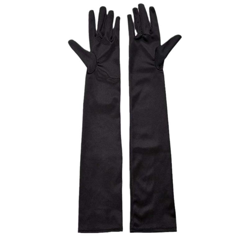 Extra Length Satin Gloves Elongated Gowns Satin Wedding Performance Prom Gloves Apparel Accessories Etiquette Gloves
