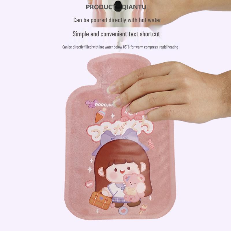 Mini Plush Cartoon Hot Water Bottle & Hand Warmer