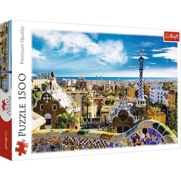 Puzzle Trefl 1500 pièces - Park Güell, Barcelone - Thème Voyage et Cartes