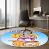 Custom Name LankyBox Printed Round Rug Carpet Chair Rug Area Rug Entryway Doormats,for Office Chair Living Room Bedroom Kitchen Room.