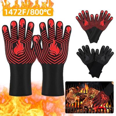 Oven Baking Cooking Heat Insulation Glove Fireproof High Temperature Resistance BBQ Gloves