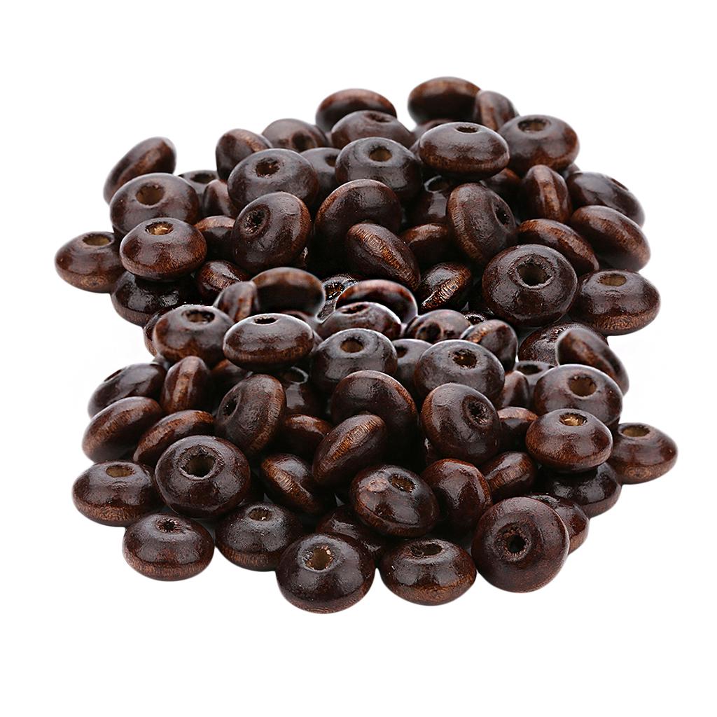 200 Uds. Cuentas de madera Natural espaciador de ábaco fabricación de joyas sueltas