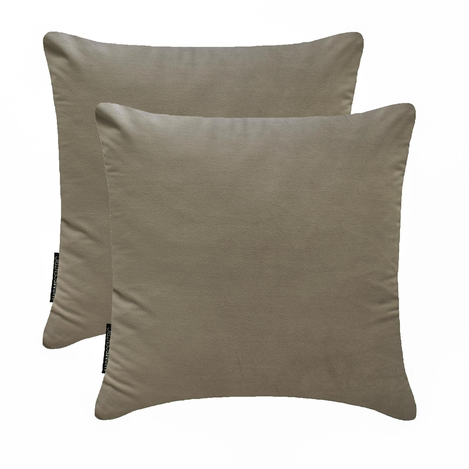 

Taupe Luxury Throw Pillow Covers | Pack of 2 Modern Plain Velvet Cushion Cover | Solid Color Pillowcases - Taupe Velvet 12 x 12 (Pack of 2) серо-коричневый
