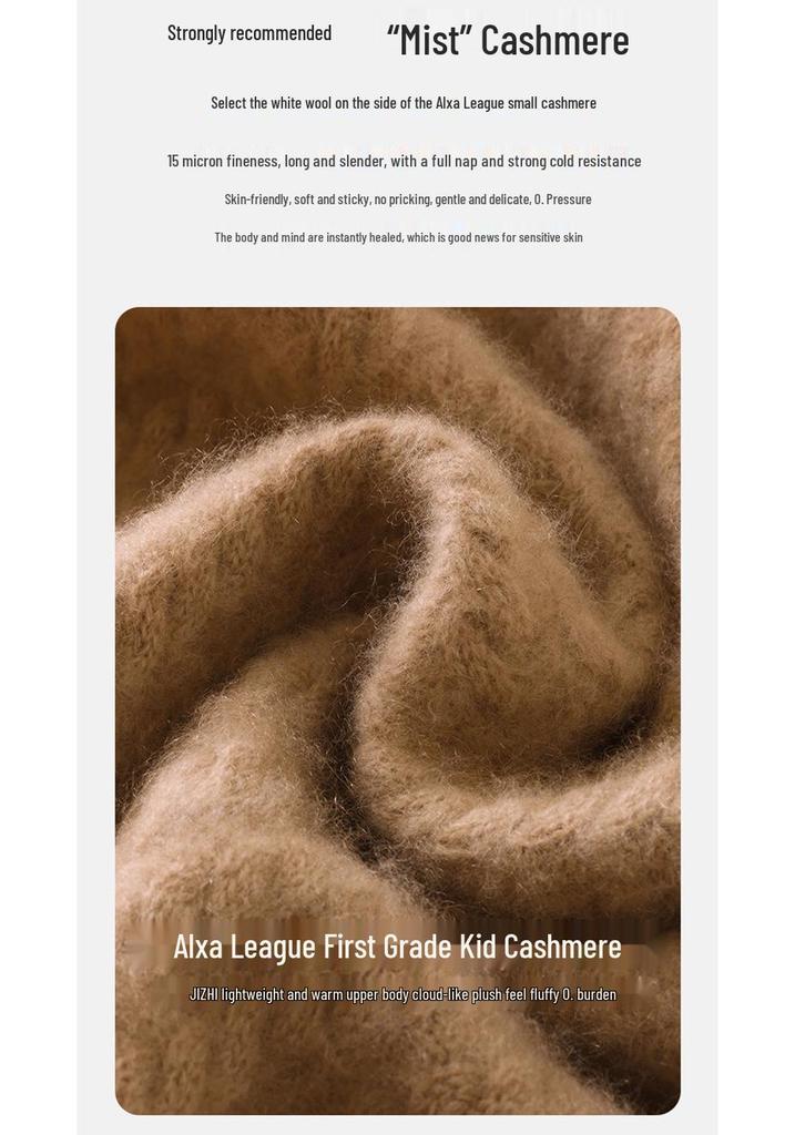 Women's Thick V-neck Cashmere Sweater: Pure Color Loose Knit for Autumn and Winter