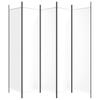 Vidaxl 5-Panel Room Divider, White, 250X200 Cm, Fabric
