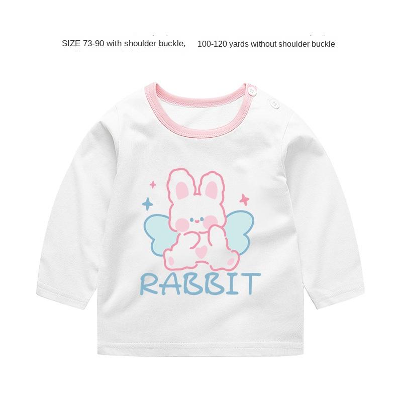 Baby Girl Autumn Long-sleeved T-shirt Baby Cotton Bottoming Shirt Girls Spring and Autumn Tops Small Children Fashionable Autumn Clothes