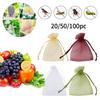 50pcs Plant Grow Bags Fruit Protection Bag Strawberry Grapes Fruit  Protection Netting Mesh Pest Control Anti-Bird Garden Tools