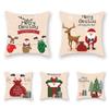 Weihnachtsmann Frohe Weihnachten Kissenbezug Neujahrsdekoration Autokissenbezug Zuhause Elch Natal Navidad Ornamente