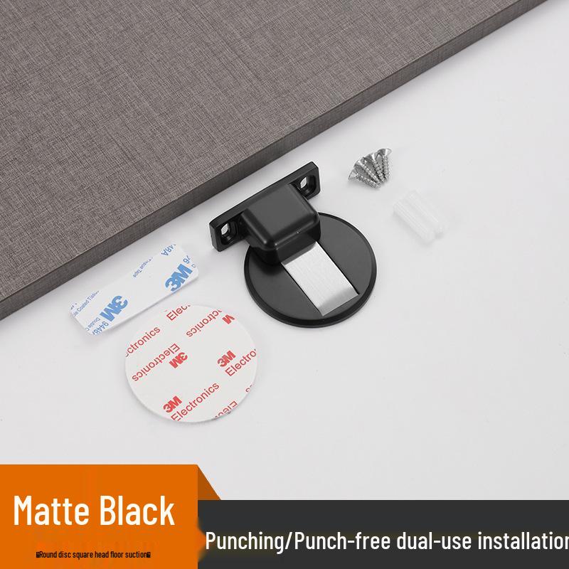 304 Edelstahl Magnetischer Türstopper, Bohrlos und Winddicht, Versteckter Zinklegierung Bodenmontage Schließer.