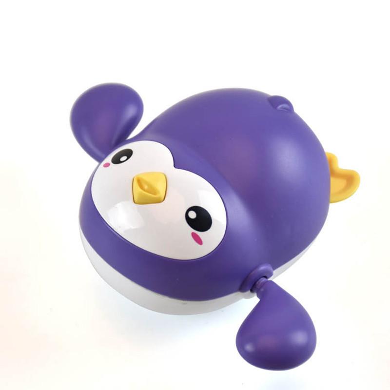 New Children's Water Play Penguin Toy Wind-up Chain Baby Summer Bathroom Bathing Swimming Bath Toy Plastic Material Forward Swimming Dual Arm Swing