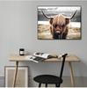 Highland Cow Wild Animals Canvas Painting Cattle Posters and Print Nordic Scandinavian Cuadros Wall Art Picture for Living Room No Frame