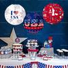 Patriotic Table Centerpiece 4th of July Honeycomb 3D Patriotic Table Decoration American Flag for Independence Day Party