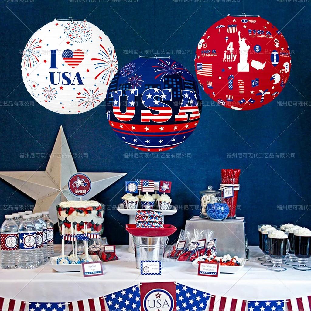 Patriotic Table Centerpiece 4th of July Honeycomb 3D Patriotic Table Decoration American Flag for Independence Day Party