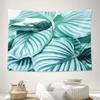 Botanical Tapestry Green Leaf Wall Hanging Nature Decor Jungle Room Aesthetic Dorm Wall Art Home Decor Bedroom Living Room Wall
