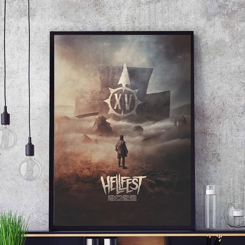 Hellfest Lineup 2022 Poster Metal Music Festival Wall Art Picture Canvas HD Print Bedroom Mural Home Decoration Painting Cuadros