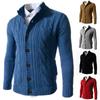 Men's Stand-up Collar Knitted Cardigan Sweater Top 2025