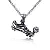 Punk Style Sports Shoes for Men with Chain Pendant Necklace and Clothing Accessory