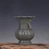 Song Dynasty Style Celadon Melon-Ribbed Double-Ear Vase Antique Imitation