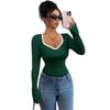 Casual Simple Style Long-sleeved Slim T-shirt Women's Clothing 2025 Autumn and Winter