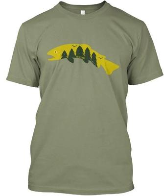 The Wild Trout T Shirt Made In the USA Size S To 5XL
