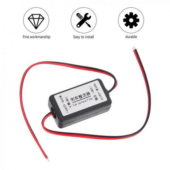 1pc Car Rear View Filter Reverse Camera Power Filter Camera Noise Capacitor Car