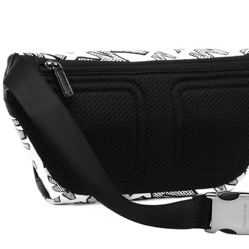 New MICHAEL KORS Fabric Sling Bag, Fanny Pack Trumpets Men's White & Blue 33F1LHDY9E-147