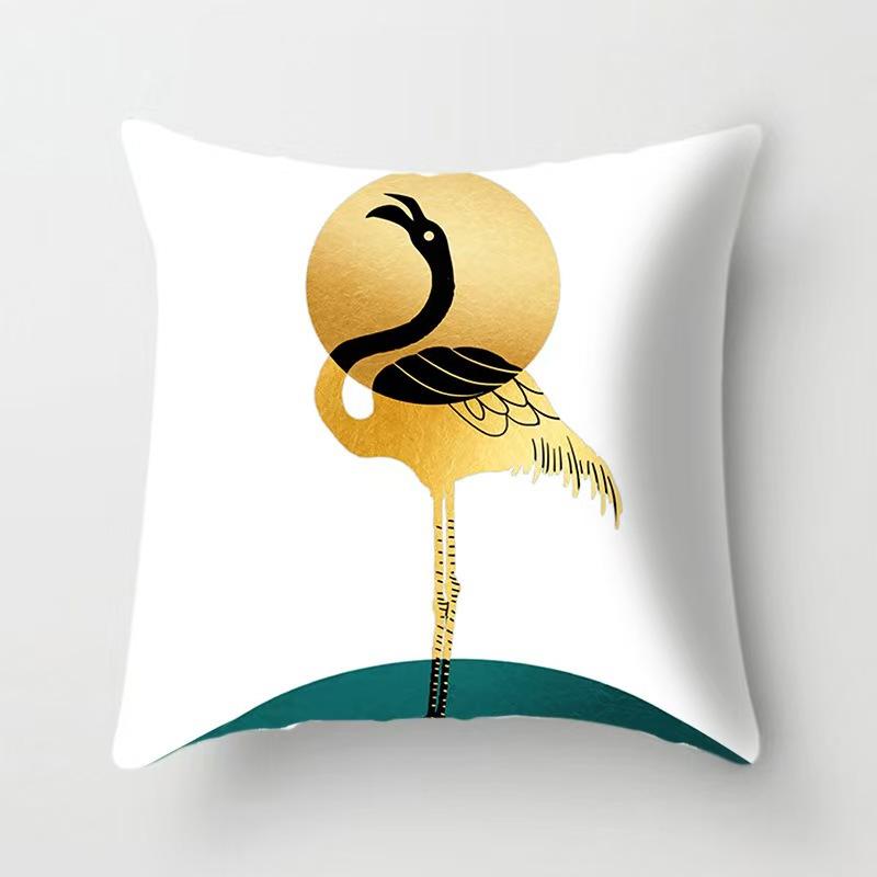 Modern Simple Fashion Geometric Animal Pattern Print Pillow Cover European Style High-end Home Sofa Cushion Cover