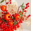 Red Persimmon Artificial Flower for Wedding, New Year, Living Room, Dining Table, TV Cabinet, and Housewarming Decor