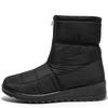 Waterproof Snow Boots for Women Winter Warm Plush Ankle Booties Front Zipper Non Slip Cotton Padded Shoes Woman Size