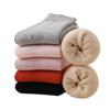 Women's Warm Autumn-Winter Mid-Calf Socks: Pure Cotton, Fleece-Lined, Thick, Heat-Retaining Sleep Socks