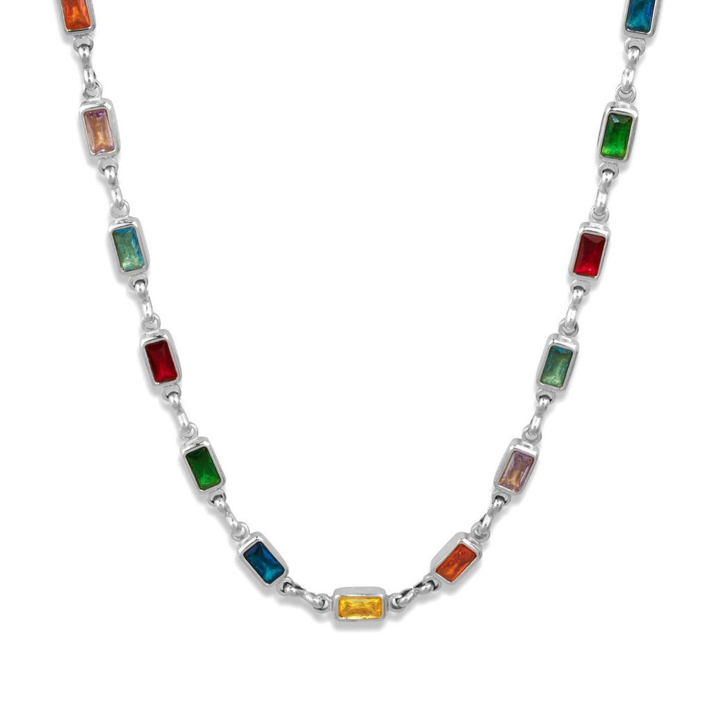 Retro Personalized Clavicle Chain Square Diamond Crystal Necklace, Dopamine Necklace Jewelry