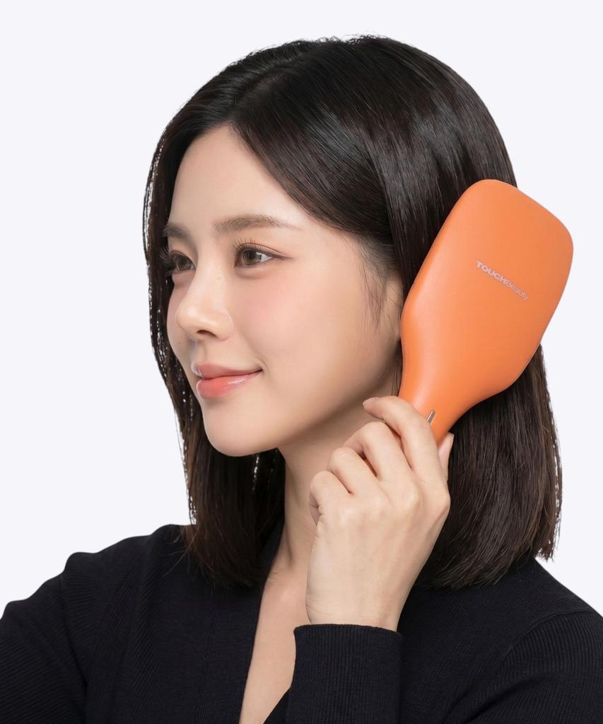Scalp Massager Care Device Brush EMS Negative Ion Touch Beauty Orange