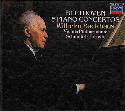 CD LUDWIG VAN BEETHOVEN, WILHELM BACKH - 5 Piano Concertos F90L29011 London Japan ObiClassical Used