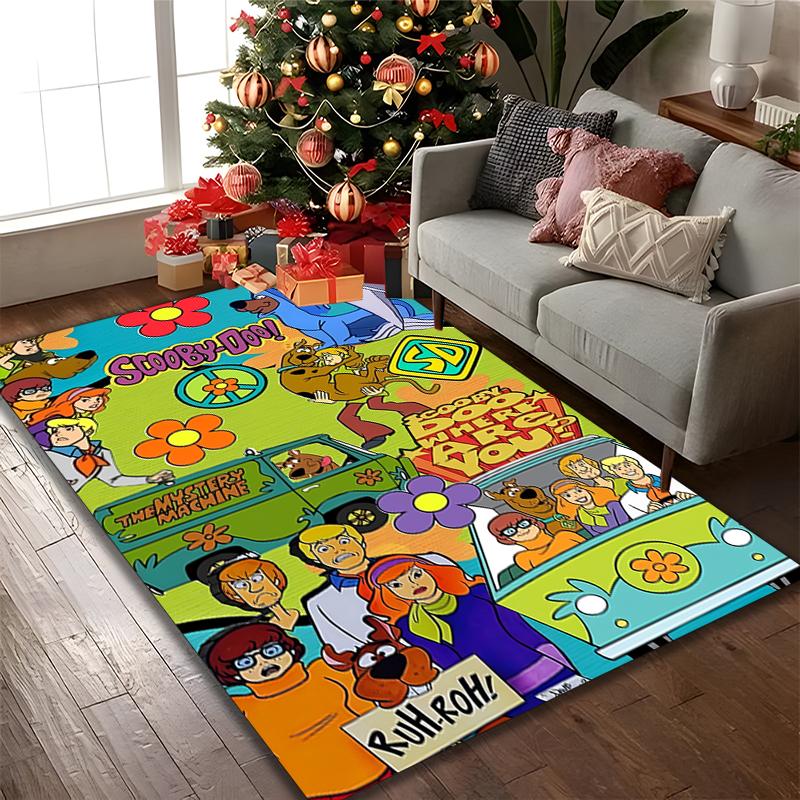 [1pc SCOOBY-DOO Office Carpet] Easy Maintenance Chair Rug for Conference Room Use, Durable Area Sofa Floor Mat