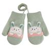 Thicken Mittens For Children Kids Mittens Rabbit Cartoon Winter Cute Knitted Gloves Toddler Warm Rope Boy Girls Baby Hand Gloves