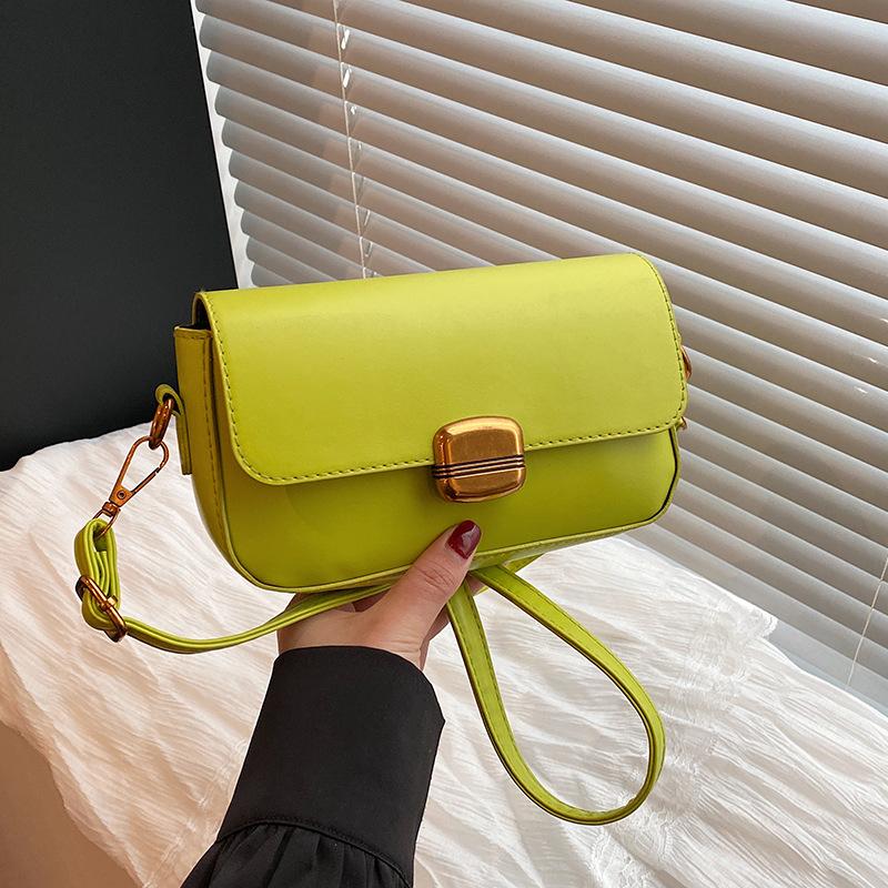 

Популярная модная одноплечевая осенне-зимняя сумка-мессенджер с ретро-темпераментом, подмышечная, универсальная, популярной текстуры, простая маленькая квадратная сумка для женщин зелёный